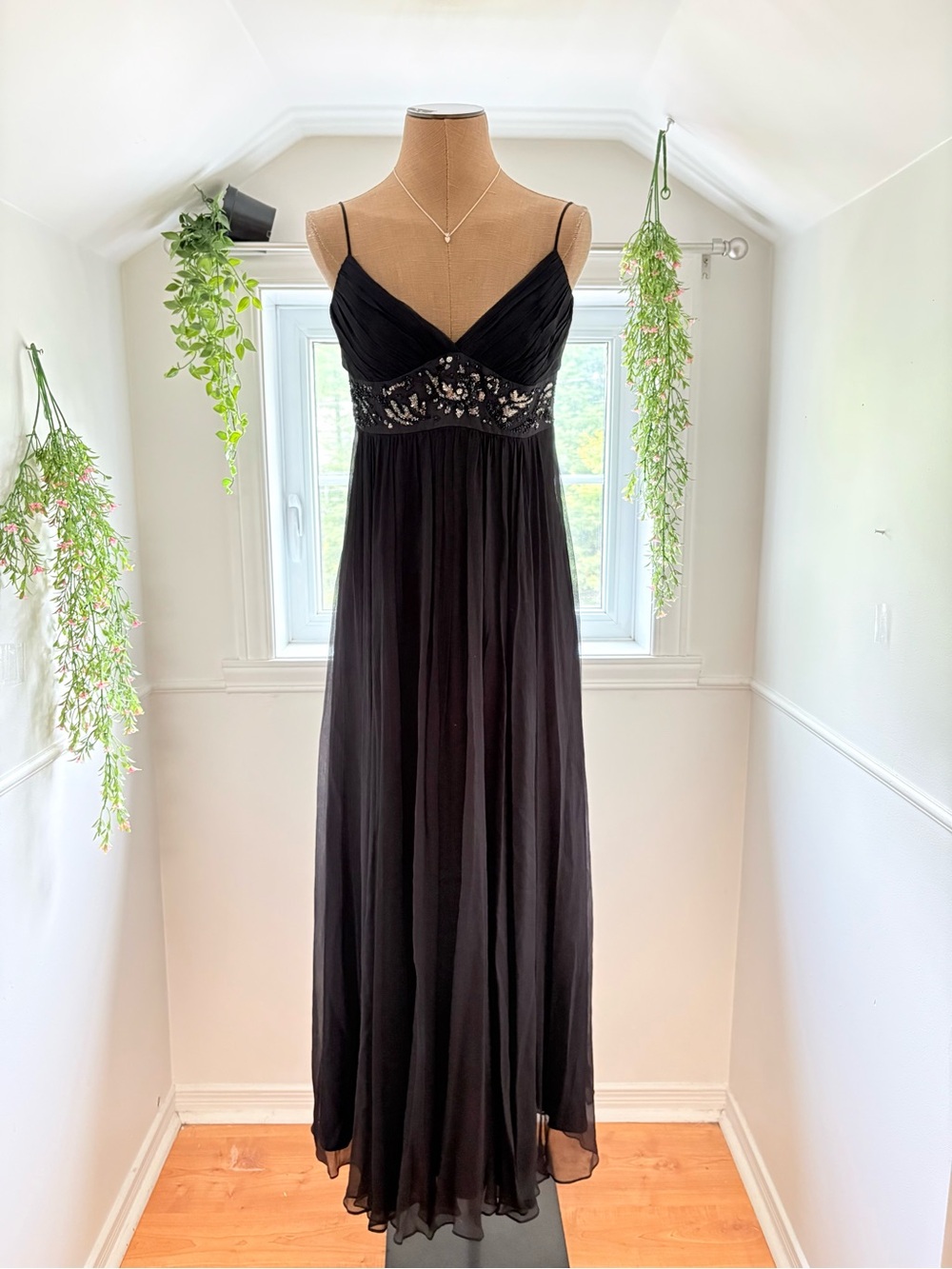 100% Silk BCBGMAXAZRIA Beaded Dress